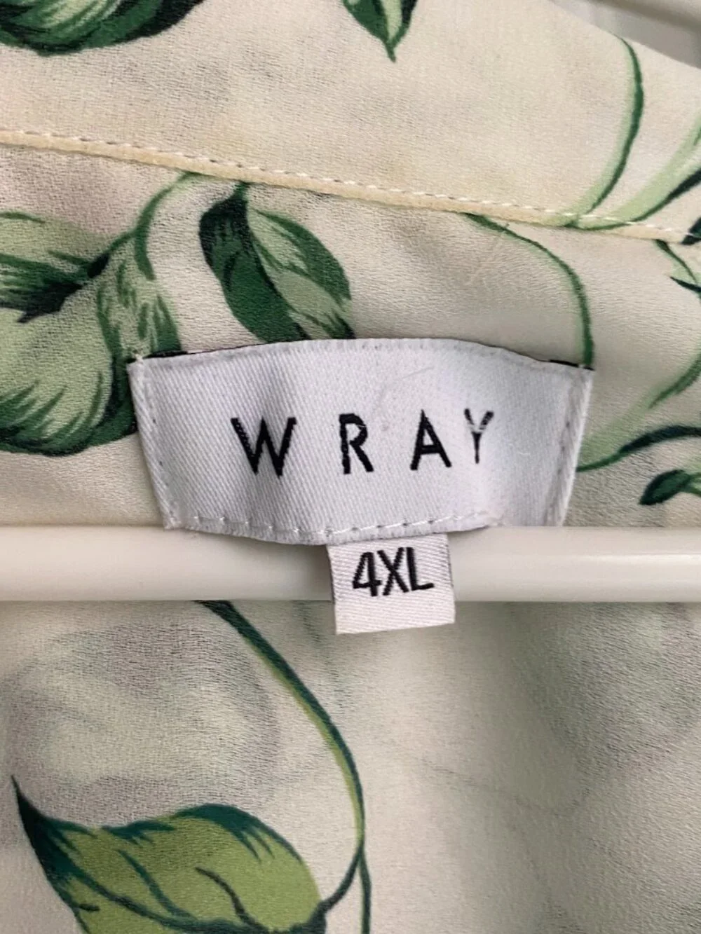 Wray NYC Blue Floral Indigoletta Rose Sheer Nic Shirt Sz 4XL Plus